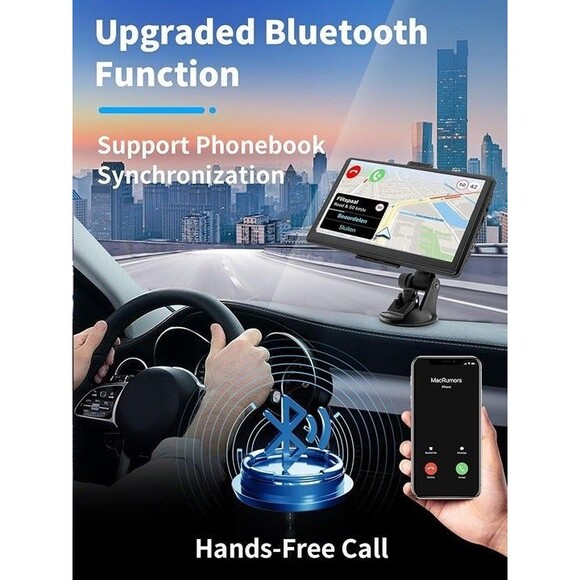 Liontru 2023 Bluetooth GPS Navigation for Car, 7 inch Truck GPS Navigator - Picture 2 of 7